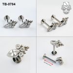 Marquise and Round Zircon Cluster ASTM F-136 Titanium Labret Stud