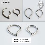 Smooth Teardrop ASTM F-136 Titanium Clicker Ring