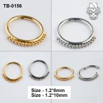 Beaded-Edge ASTM F-136 Titanium Clicker Ring