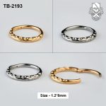 Beaded Edge ASTM F-136 Titanium Hinged Segment Ring