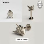 Triceratops Skull ASTM F-136 Titanium Labret Stud